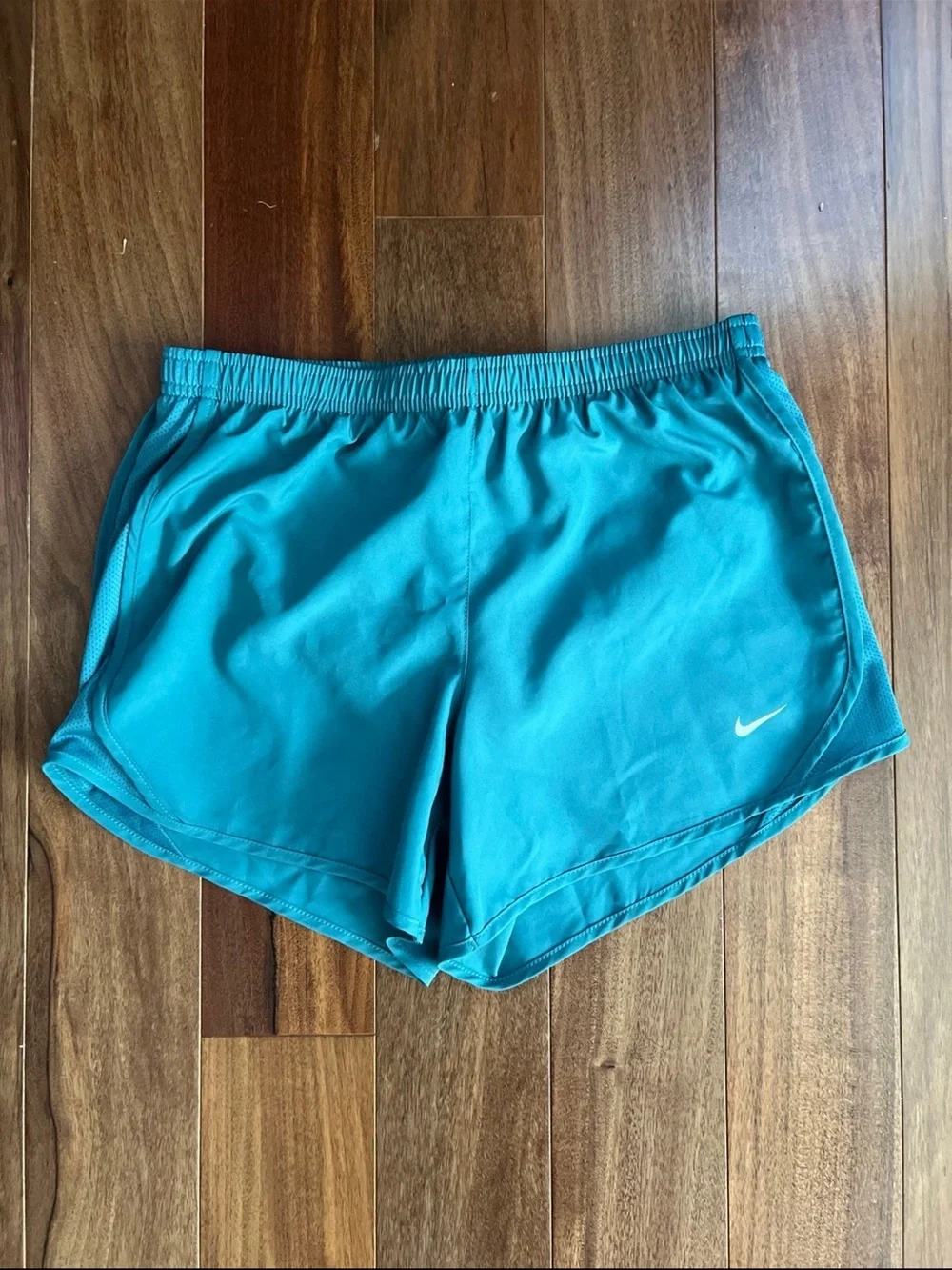 Nike Girl's Athletic Shorts Trio - Teal, Gray & Pink